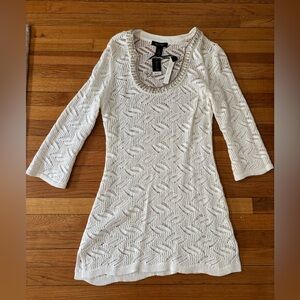 NWT Black White Market Tunic
White with beautiful jeweled neckline